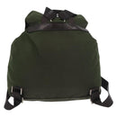 PRADA Backpack Nylon Khaki Silver Auth yk20253-2