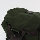 PRADA Backpack Nylon Khaki Silver Auth yk20253-6