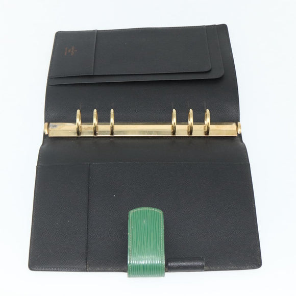 LOUIS VUITTON Epi Agenda GM Day Planner Cover Green LV Auth yk20254
