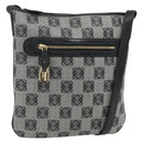 LOEWE Anagram Shoulder Bag PVC Leather Gray Gold Auth yk20256-1