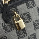 LOEWE Anagram Shoulder Bag PVC Leather Gray Gold Auth yk20256-17