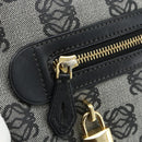 LOEWE Anagram Shoulder Bag PVC Leather Gray Gold Auth yk20256-18