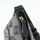 LOEWE Anagram Shoulder Bag PVC Leather Gray Gold Auth yk20256-10