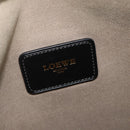 LOEWE Anagram Shoulder Bag PVC Leather Gray Gold Auth yk20256-19