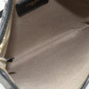 LOEWE Anagram Shoulder Bag PVC Leather Gray Gold Auth yk20256-11