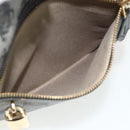 LOEWE Anagram Shoulder Bag PVC Leather Gray Gold Auth yk20256-22