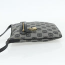 LOEWE Anagram Shoulder Bag PVC Leather Gray Gold Auth yk20256-3