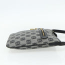 LOEWE Anagram Shoulder Bag PVC Leather Gray Gold Auth yk20256-4