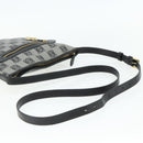 LOEWE Anagram Shoulder Bag PVC Leather Gray Gold Auth yk20256-7