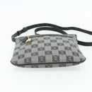 LOEWE Anagram Shoulder Bag PVC Leather Gray Gold Auth yk20256-5