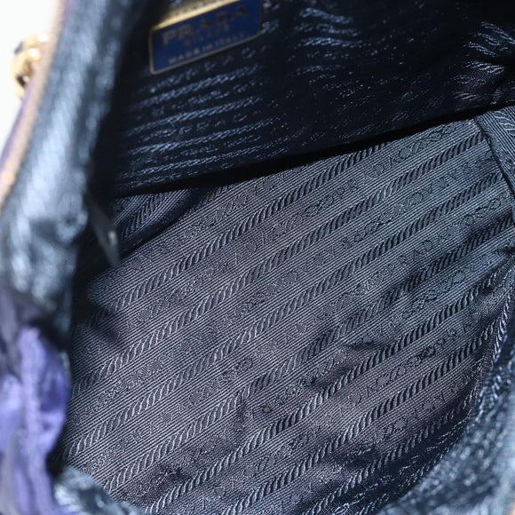PRADA Chain Shoulder Bag Nylon Purple Gold Auth yk20261