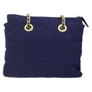 PRADA Chain Shoulder Bag Nylon Purple Gold Auth yk20261-2
