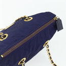 PRADA Chain Shoulder Bag Nylon Purple Gold Auth yk20261-6