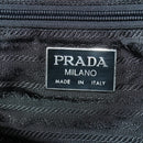 PRADA Boston Bag Nylon Black Silver Auth yk20263A-25