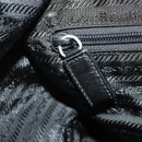 PRADA Boston Bag Nylon Black Silver Auth yk20263A-26