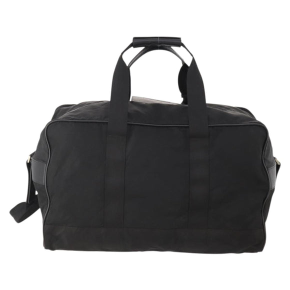 PRADA Boston Bag Nylon Black Silver Auth yk20263A