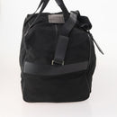 PRADA Boston Bag Nylon Black Silver Auth yk20263A-4