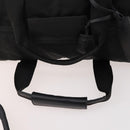 PRADA Boston Bag Nylon Black Silver Auth yk20263A-8