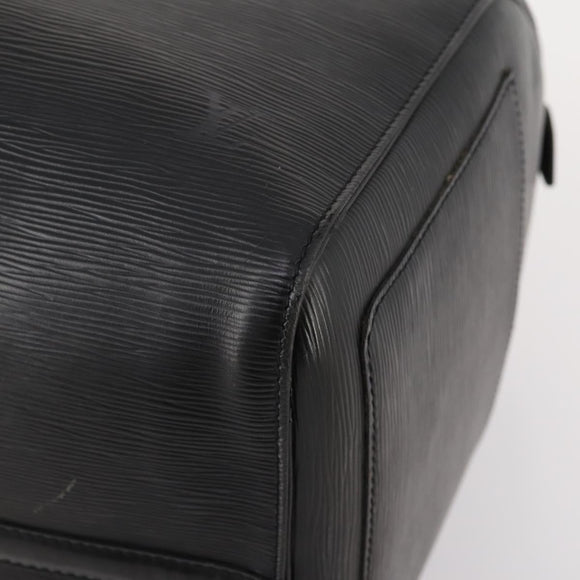 LOUIS VUITTON Epi Keepall 55 Boston Bag Noir Black M42952 LV Auth yk20266