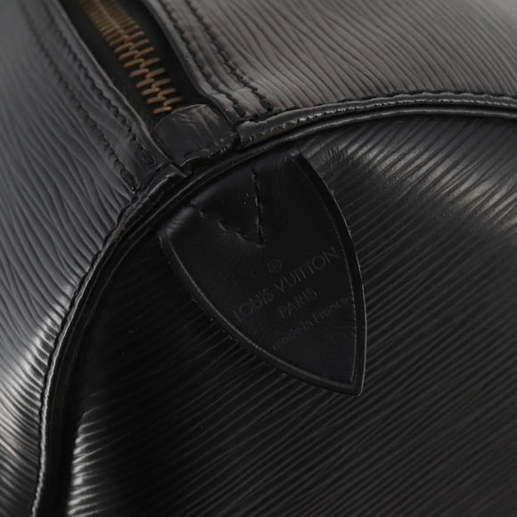LOUIS VUITTON Epi Keepall 55 Boston Bag Noir Black M42952 LV Auth yk20266