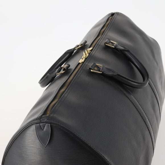 LOUIS VUITTON Epi Keepall 55 Boston Bag Noir Black M42952 LV Auth yk20266