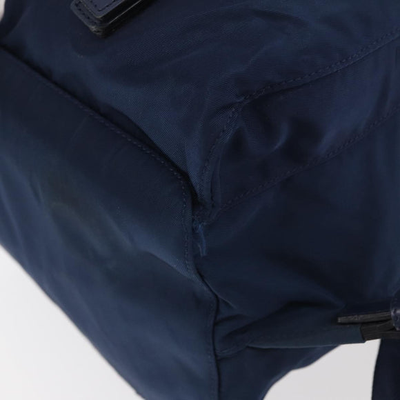 PRADA Backpack Nylon Navy Silver Auth yk20267