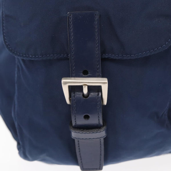 PRADA Backpack Nylon Navy Silver Auth yk20267
