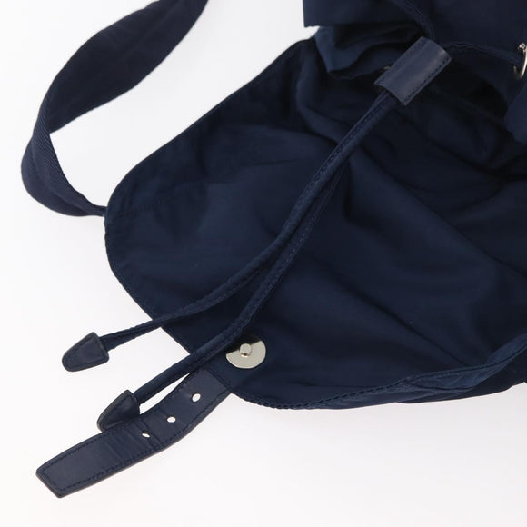 PRADA Backpack Nylon Navy Silver Auth yk20267