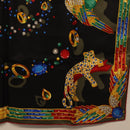 CARTIER Scarf Silk Black Auth yk20270A-10