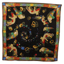 CARTIER Scarf Silk Black Auth yk20270A-11