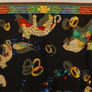 CARTIER Scarf Silk Black Auth yk20270A-3