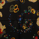 CARTIER Scarf Silk Black Auth yk20270A-6