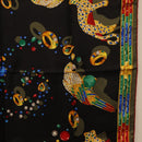 CARTIER Scarf Silk Black Auth yk20270A-7