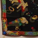 CARTIER Scarf Silk Black Auth yk20270A-8