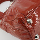 Miu Miu Hand Bag Patent leather Orange Silver Auth yk20273-15