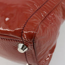 Miu Miu Hand Bag Patent leather Orange Silver Auth yk20273-16