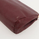 CHANEL Pouch Caviar Skin Bordeaux Gold CC Auth yk20274-10
