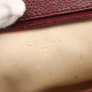 CHANEL Pouch Caviar Leder Bordeaux Gold CC Auth yk20274-11