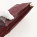CHANEL Pouch Caviar Skin Bordeaux Gold CC Auth yk20274-6
