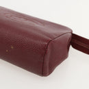 CHANEL Pouch Caviar Skin Bordeaux Gold CC Auth yk20274-8