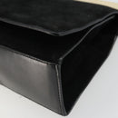 GUCCI Hand Bag Suede Black Gold 001 2058 1928 0 Auth yk20276-8