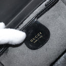 GUCCI Hand Bag Suede Black Gold 001 2058 1928 0 Auth yk20276-19