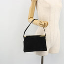 GUCCI Hand Bag Suede Black Gold 001 2058 1928 0 Auth yk20276-23