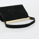 GUCCI Hand Bag Suede Black Gold 001 2058 1928 0 Auth yk20276-7