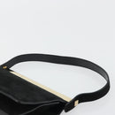 GUCCI Hand Bag Suede Black Gold 001 2058 1928 0 Auth yk20276-14