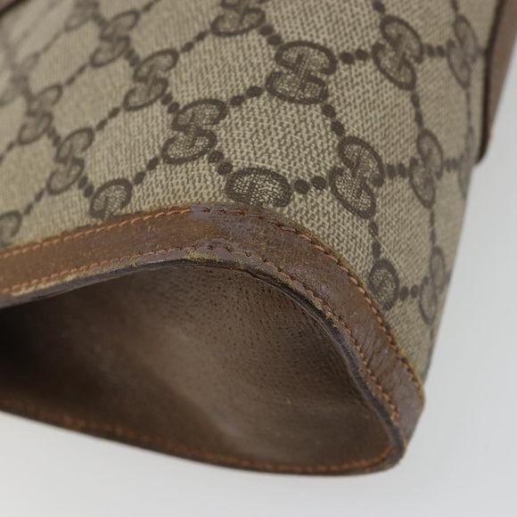 GUCCI GG Supreme Web Sherry Line Bag PVC Beige Gold 89 01 032 Auth yk20277