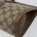 GUCCI GG Supreme Web Sherry Line Bag PVC Beige Gold 89 01 032 Auth yk20277-8