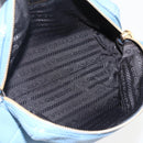 PRADA Pouch Leather Blue Gold Auth yk20280-11