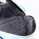PRADA Pouch Leather Blue Gold Auth yk20280-17