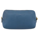 PRADA Pouch Leather Blue Gold Auth yk20280-2